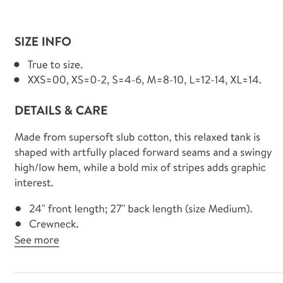 Madewell Forward Seam Stripe Tank - Picture 2 of 8